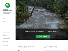 Tablet Screenshot of easternanalytical.com